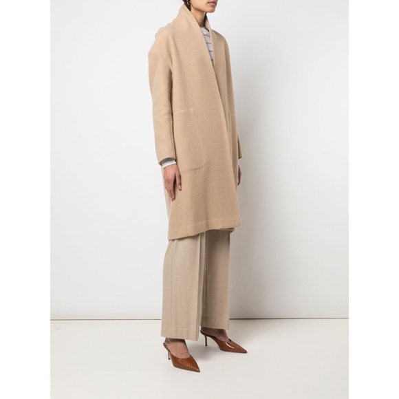 Vince oversize collarless wool coat in Lim… - Picture 7 of 14